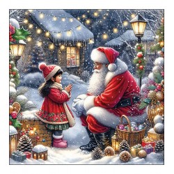Pacote Com 20 Guardanapos 33x33cm De Papel Talking To Santa Fsc Mix